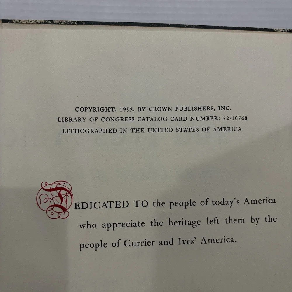 Currier And Ives America Hard Cover 80 Color Prints 1952 Colin Simkin